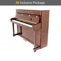 Steinhoven SU 113 Polished Walnut Upright Piano All Inclusive Package